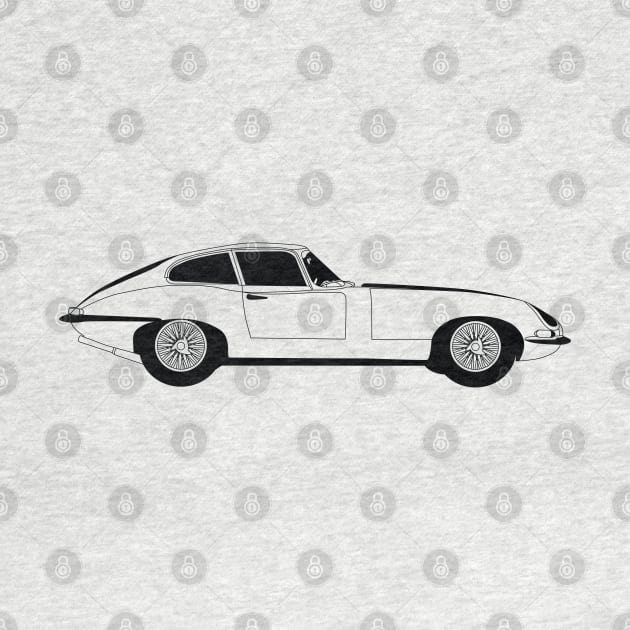 E-Type 60's Black Outline by kindacoolbutnotreally